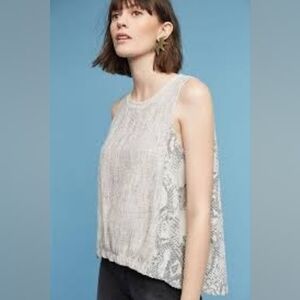 Anthropologie Akemi + Kim Marietta Mixed Media Cocoon Tank Top Size Small